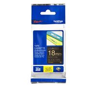 Original Brother TZe-344 Gold on Black 18mm P-Touch Labelling Tape