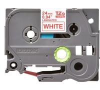 Brother Laminated Tape 24Mm. Label Colour: Red On White Tape Type: Tze Print Tec