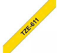 Brother TZe-611 - Black on yellow - Roll (0.6 cm) 1 cassette(s) laminated tape -