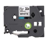 Brother Laminated Tape, Retail Packaging, 1 Inch, Black on White (TZe251) 1" Tap