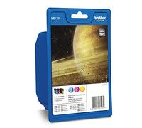 Brother LC-1100C/LC-1100M/LC-1100Y Inkjet Cartridges, Cyan/Magenta/Yellow, Multi-Pack, Standard Yield, Includes 3 x Inkjet Cartridges, Brother Genuine Supplies