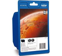 Brother LC-1100HYBK Inkjet Cartridge, Black, Twin Pack, High Yield, Includes 2 x