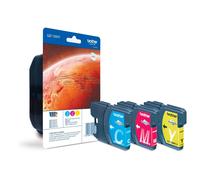 Brother LC-1100HYC/LC-1100HYM/LC-1100HYY Inkjet Cartridge, Cyan/Magenta/Yellow,
