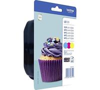 BROTHER LC-123 Tinta Original, CIAN, Magenta, Amarillo, DCP-J4110DW - MFC-J4410DW - MFC-J4510DW - MFC-J4610DW, 3 PIEZA(S), IMP