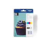 Brother LC-123C/LC-123M/LC-123Y Inkjet Cartridges, Cyan/Magenta/Yellow, Multi-Pack, High Yield, Includes 3 x Inkjet Cartridges, Brother Genuine Supplies