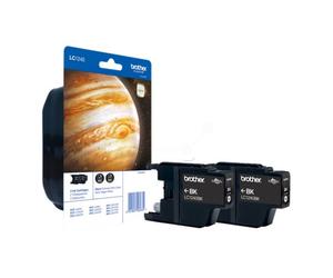 BROTHER LC-1240 ink cartridge black high capacity 2x600 pages 1-pack blister without alarm