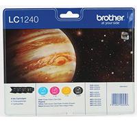 Brother LC-1240BK/LC-1240C/LC-1240M/LC-1240Y Inkjet Cartridges, Black/Cyan/Magenta/Yellow, Multi-Pack, High Yield, Includes 4 x Inkjet Cartridges, Brother Genuine Supplies