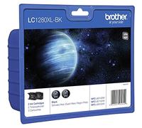 Brother LC-1280XLBKBP2DR Original Ink Cartridge Black Multipack 2 Pieces - Ink Cartridges (Original, Pigment Ink, Black, MFC-J6510DW MFC-J6710DW MFC-J6910DW, 2 Pieces)