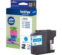 Brother 17302 Original Brother LC221C Cyan Ink Cartridge - LC-221C Inkjet Printer Cartridge