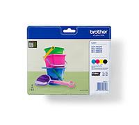 Brother LC-221VALBP Original Ink Cartridge Black, Cyan, Magenta, Yellow Pack of 4 Multipack