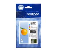 Brother LC-3211C/LC-3211M/LC-3211Y/LC-3211BK Inkjet Cartridges, Multi Pack, Stan