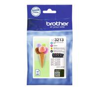 Brother LC-3213BK/LC-3213C/LC-3213M/LC-3213Y Inkjet Cartridge, Black/Cyan/Magenta/Yellow, Multi-Pack, High Yield, Includes 4 x Inkjet Cartridges, Gen