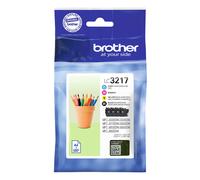 Brother LC-3217BK/LC-3217C/LC-3217M/LC-3217Y Inkjet Cartridges, Black/Cyan/Magenta/Yellow, Multi-Pack, Standard Yield, Includes 4