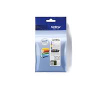 Brother LC-3219XLBK/LC-3219XLC/LC-3219XLM/LC-3219XLY Inkjet Cartridges, Black/Cyan/Magenta/Yellow, Multi-Pack, Super High Yield, Includes 4 x Inkjet Cartridges, Brother Genuine Supplies