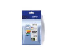 Brother LC-3219XLBK/LC-3219XLC/LC-3219XLM/LC-3219XLY Inkjet Cartridges, Black/Cyan/Magenta/Yellow, Multi-Pack, Super High Yield, Includes 4 x Inkjet