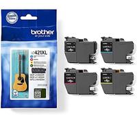 BROTHER, LC-421XLBK/LC-421XLC/LC-421XLM/LC-421XLY Inkjet Cartridges, Black/Cyan