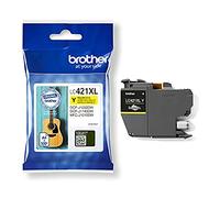 BROTHER, LC-421XLY Inkjet Cartridge, Yellow, Single Pack, High Yield Includes 1 x Inkjet Cartridge, Brother Genuine Supplies