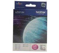 Brother LC-970M Inkjet Cartridge, Magenta, Single Pack, Standard Yield, Includes 1 x Inkjet Cartridge, Brother Genuine Supplies