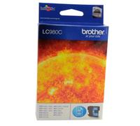 Brother Lc-980C Inkjet Cartridge, Cyan, Single Pack, Standard Yield, Includes 1 X Inkjet Cartridge, Brother Genuine Supplies