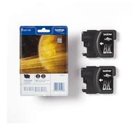 Brother LC-1100BK Inkjet Cartridges, Black, Twin Pack, Standard Yield, Includes 2 x Inkjet Cartridges, Brother Genuine Supplies
