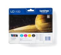 Brother LC1100VALBP ink cartridge 4 pc(s) Original Black, Cyan, Magenta, Yellow