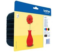 Brother LC-121 Ink Cartridges (Black, Cyan, Magenta, Yellow, MFC-J470DW, MFC-J650DW, MFC-J870DW, DCP-J552DW, DCP-J752DW, Inkjet, Blister Pack)