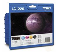 Brother LC1220 VAL BCMY Original OEM ( Set of 4 Inkjet Cartridges ) - 300 Pages