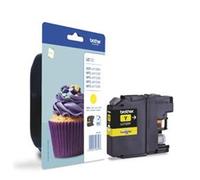 Genuine Original Brother LC123Y Yellow Printer Ink Cartridge, Cupcake - No Box