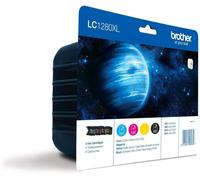 BROTHER LC-1280 ink cartridge black and tri-colour extra high capacity 1x 2.400 pages 1-pack blister without alarm
