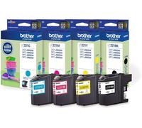 Brother LC221VALBP Original Brother LC221 Quad Pack Colour Ink Cartridge Multipack (LC221BK/LC221C/LC221M/LC221Y)
