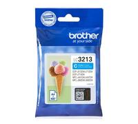Brother LC3213C. Cartridge capacity: High (XL) Yield Supply type: Single pack Colour ink page yield: 400 pages Printing colours: Cyan Quantity per pack: 1 pc(s)
