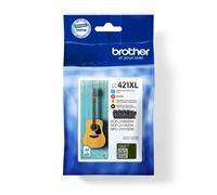 BROTHER LC421XL Value pack High Yield Ink Cartridge B-C-M-Y
