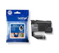Brother LC521BK Inkjet Cartridge, Black, Single Pack, includes 1 x Inkjet Cartridge, Genuine Supplies