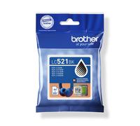 Brother LC521BK Inkjet Cartridge, Black, Single Pack, includes 1 x Inkjet Cartridge, Genuine Supplies