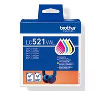 Brother LC-521VAL Ink cartridge multi pack Bk.C.M.Y. 4x500 pages ISO/I