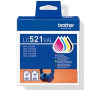 Brother LC521VAL Original Brother LC521 Multipack CMYK Ink Cartridges LC-521VALBP