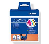 Brother LC-521VAL Ink cartridge multi pack Bk.C.M.Y. 4x500 pages ISO/I