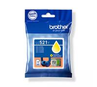 Brother LC521Y Genuine Ink Cartridge - Yellow. Supply type: Single pack Colour ink page yield: 500 pages Printing colours: Yellow Quantity per pack: 1 pc(s)