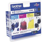 Brother LC980VALBP - Pack de 4 - noir, jaune, cyan, magenta - originale - blister - cartouche d'encre - pour Brother DCP-145, 163, 165, 195, 365, 373, 375, 377, MFC-250, 255, 290, 295, 297