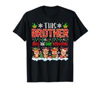 Brother Loves His Cute Reindeers Xmas Group Santa Reindeers T-Shirt
