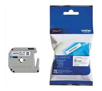 Brother M-K221SBZ Black On White 9mm Plastic Labelling Tape (MK221SBZ)
