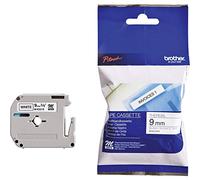 Brother M-K221SBZ Labelling Tape Cassette, Black on White, 9 mm (W) x 4 m (L), Brother Genuine Supplies