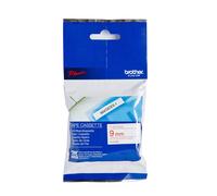 Original Brother P-Touch MK222BZ 9mm Plastic Tape - Red on White