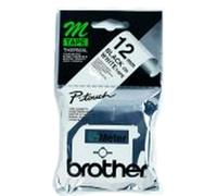 Original Brother P-Touch MK231BZ 12mm Plastic Tape - Black on White