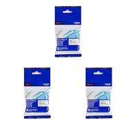 Brother M-K231BZ Labelling Tape Cassette, Black on White, 12 mm (W) x 8 m (L), Brother Genuine Supplies (Pack of 3)