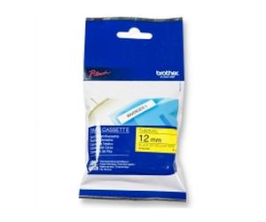 Brother M-K631BZ Black On Yellow Non-Laminated 12mm Plastic Labelling Tape