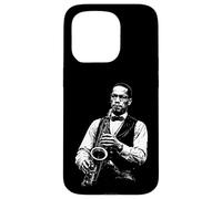 Brother Malcolm Playing Saxophone Black History Jazz Case for iPhone 15 Pro