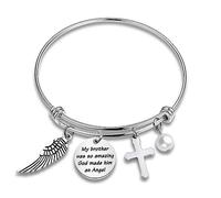 Brother Memorial Bracelet My Brother Was So Amazing God Made Him An Angel In Memory Of Brother Remembrance Jewelry Loss Of Brother Sympathy Gift