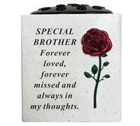 Brother Memorial Grave Vase Rose Bowl Red Rose Flower Holder Cemetery Flower Pot