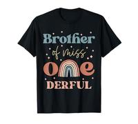 Brother Miss Onederful Boho Rainbow Daughter First Birthday T-Shirt